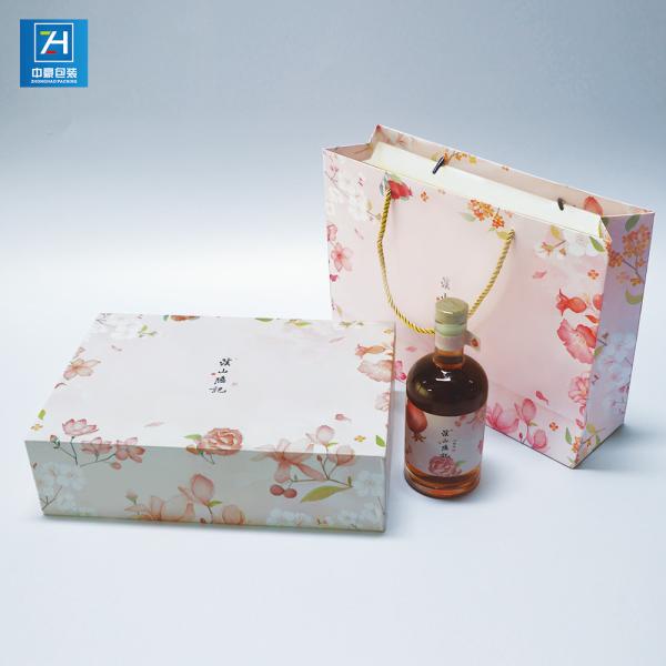 Foil Stamping 157g Art Paper Wine Cocktail Lid And Base Boxes