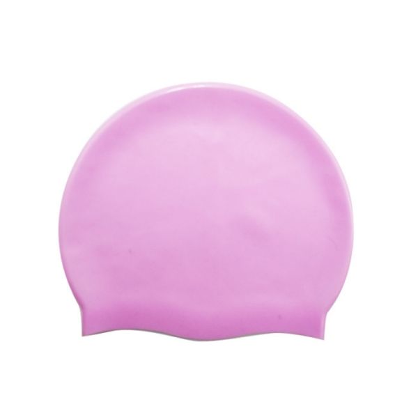 OEM Pure Color Silicone Swim Cap With Waterproof UV Protection Outdoor Pool For Competitive
