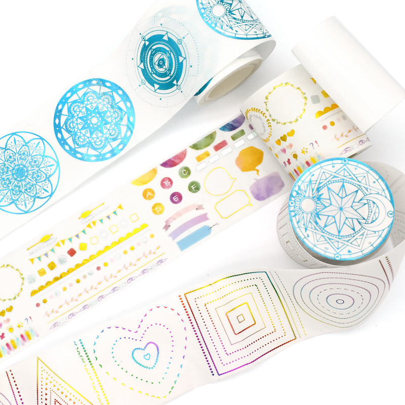 Фольга стиля Kawaii напечатала таможню ленты Washi с изготовленной на заказ лентой маскируя бумаги логотипа