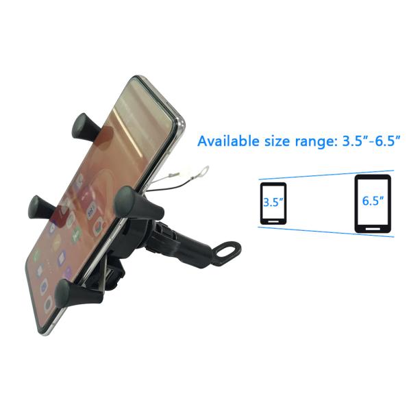 ABS Motorcycle Mirror Mount Phone Holder , 9V-24V Mobile Mount For Motorcycle
