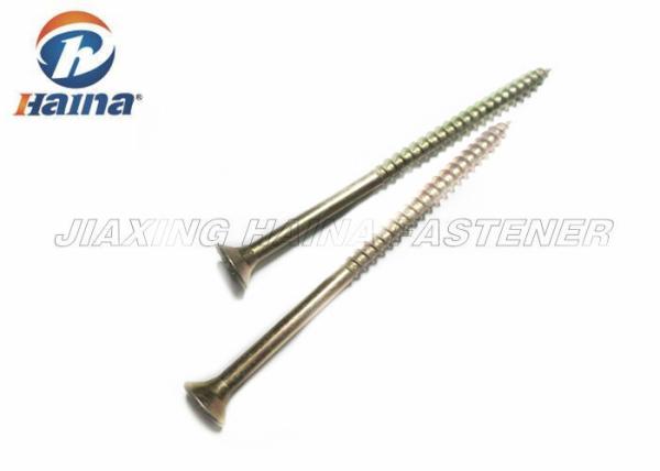 Yellow galvanized Flat Head  Self Tapping Metal Screws