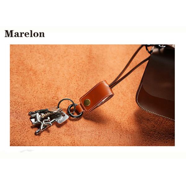 Leather Keychain USB Data Cable Pocket Size For Portable Creative Gifts