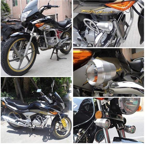 5W Spotlight 6500K Motorcycle Auxiliary Lights , U2 Fog Light For Bike