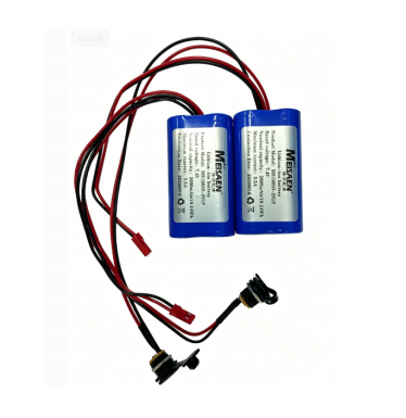 7.4V 2600mAh  MS18650-2S1P battery,  3.5A discharge lithium battery with DC plug, LED lights, monitoring devices