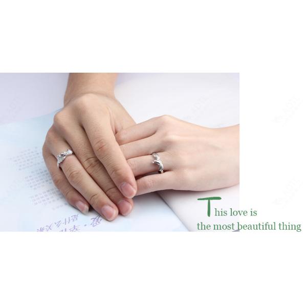 Dragon and Phoenix couple jewelry Silver jewelry for men and women opening