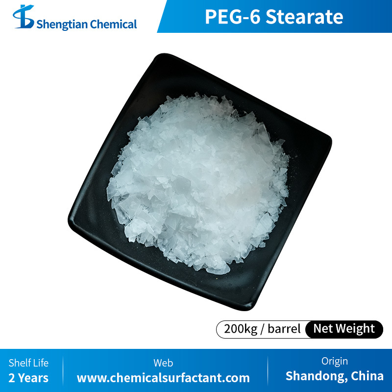PEG-6 Stearate CAS 9004-99-3 Nonionic Ester Emulsifier With Stable Nonionic Characteristics HLB Value  9-10