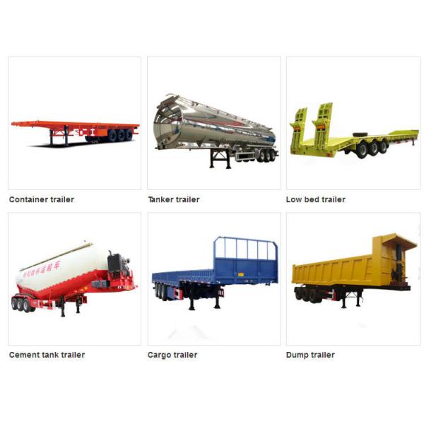 3 Axle 2 Axle Low Bed Trailer Truck 40 -60 Tons With Ladder