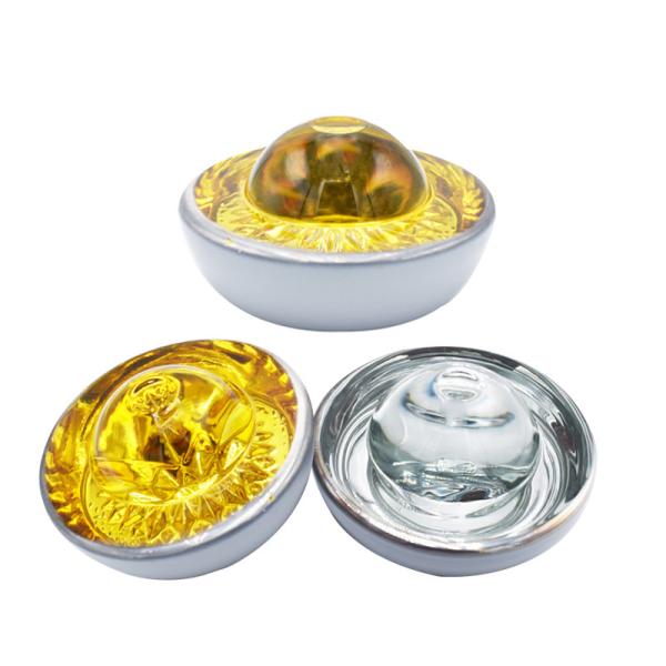 Road Safety Stud High Reflection Solar LED Glass Cat Eye Glass Stud Manufactured