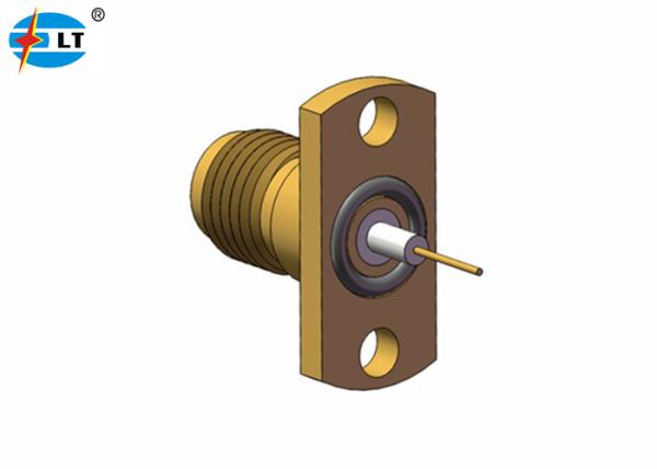 VSWR 1.05+0.005f 2.4mm RF Female Jack Connector Hermetically Sealed