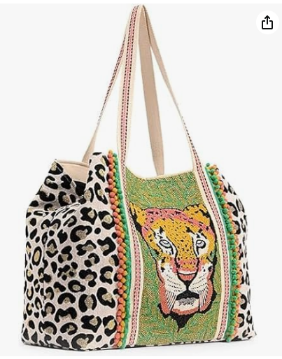 Amalfi Beaded Tote Bag for Women || Coastal Beach Tote || Hand-Beaded Summer Handbag