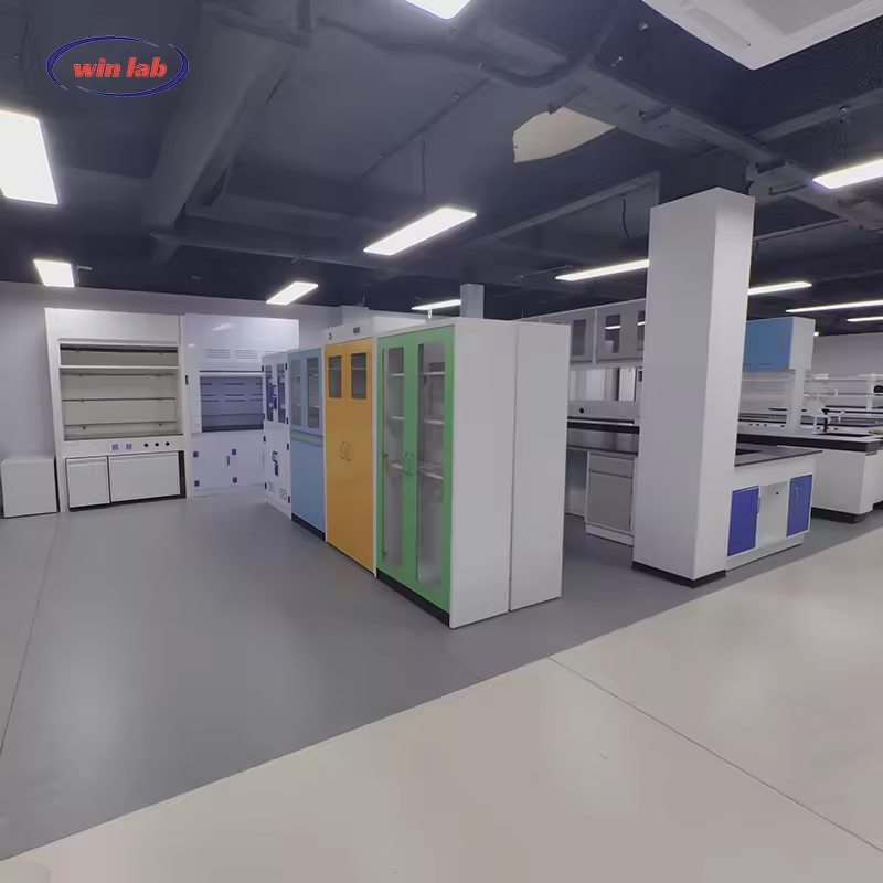 Ergonomic Laboratory Benches Heavy Duty Modular Laboratory Furniture With Epoxy Coated Steel