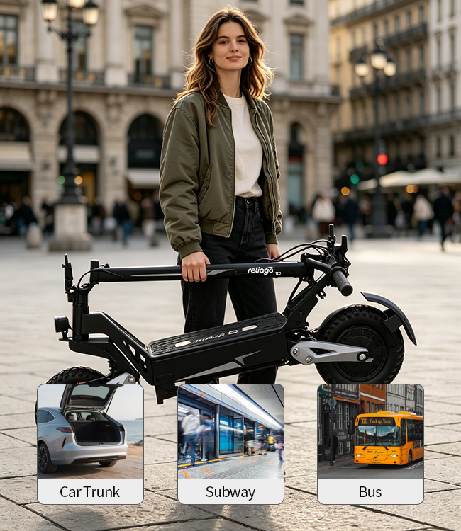 SR3 Long Range Electric Scooter For Adults 60V 23.4Ah Battery 11