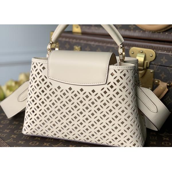 Hollow Out Womens Luxury Handbag , Snakeskin Off White Crossbody Bag