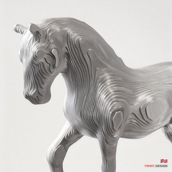 Custom Metal Animal Statues Large Stainless Steel Horse Sculpture for Art Decoration