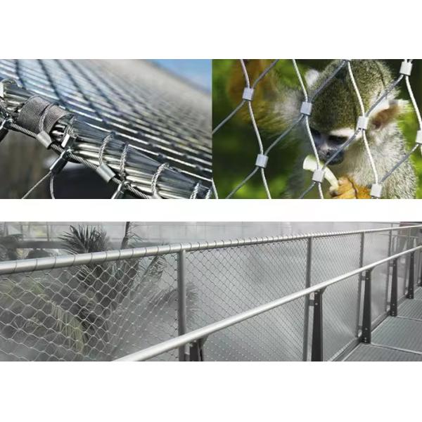 AISI SS316 Ferrule Diamond Stainless Steel Wire Rope Mesh Netting для балюстрады