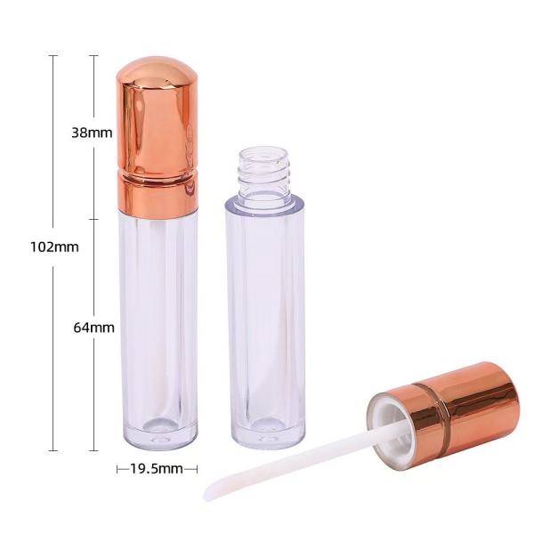 Capa de oro rosa de plástico con lápiz de labios de alta calidad