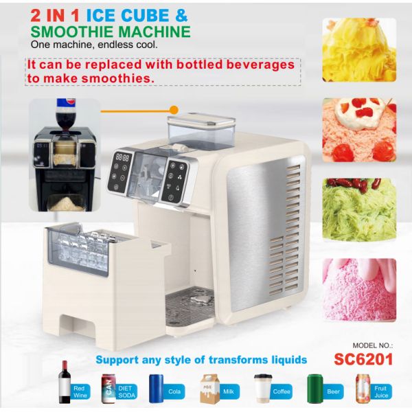 Multi Funtion Ice Cube And Ice Smooth 2 In 1 Machine
