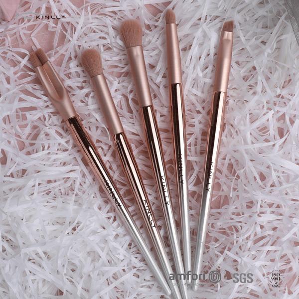5PCS Smudge Aluminum Ferrule Plastic Makeup Brushes