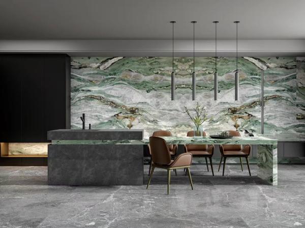 Brazilian Victoria Green Marble Big Granite Marble Slab Cut To Size Exterior Design