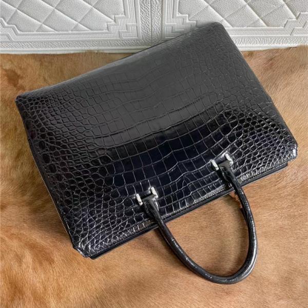 Authentic Crocodile Belly Skin Businessmen Passcode Briefcase Genuine Alligator Leather Male Large Working Totes Handbag