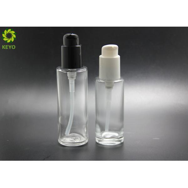 80ml 100ml Cosmetic Lotion Round Clear Gel Lotion Empty Glass Pump Bottle