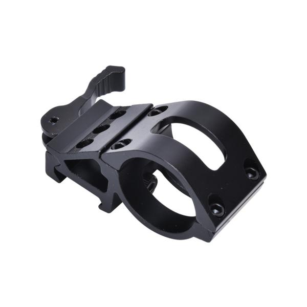 Quick Detachable Scope Mount 30mm Offset Ring for 21mm Side Mount in Matte Black