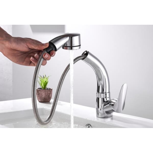 CE Pull Out Kitchen All Copper Washroom Basin Faucet
