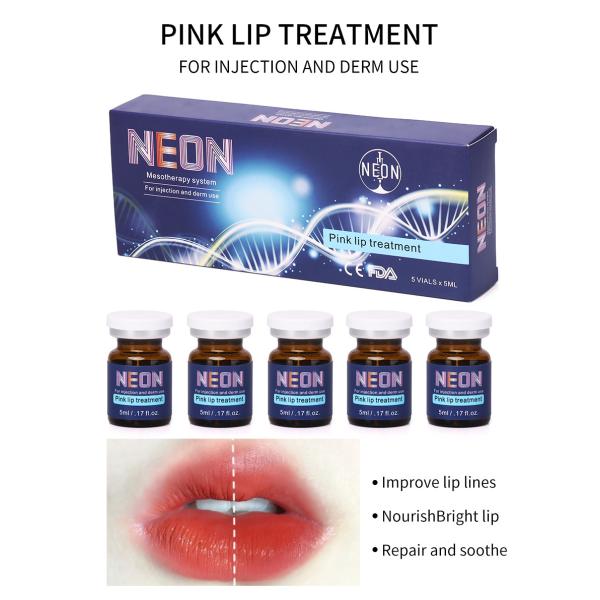 Розовая впрыска сыворотки ремонта губы Mesotherapy сыворотки обработки губы 0,17 FL OZ