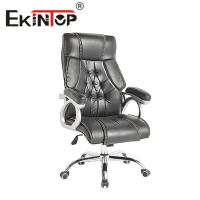 Silla de oficina ejecutiva ergonómica de cuero giratoria Asiento de elevación de gas para muebles de oficina