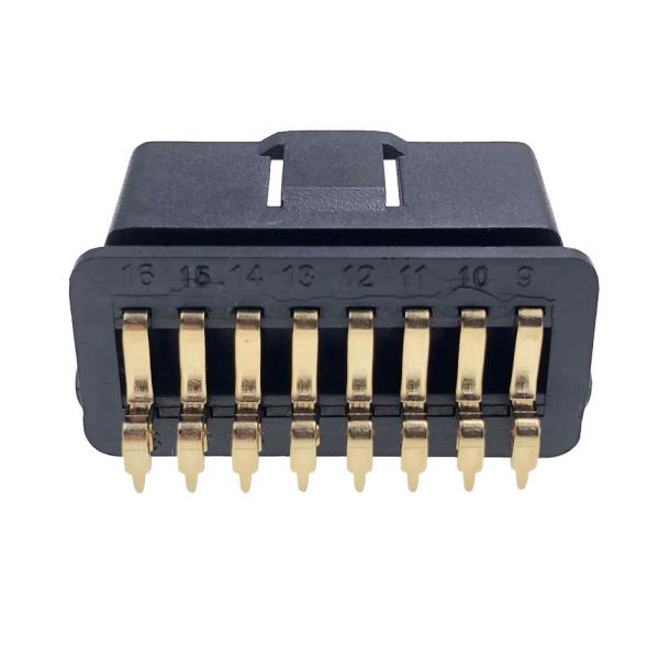 Customized ABS Plastic Right Angle Male OBD2 PCB Connector for Automotive Repair Tools and Customized Special Features