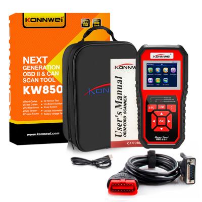 L'outil tenu dans la main Obd2 professionnel de balayage de KW850 Konnwei et peut balayer l'outil