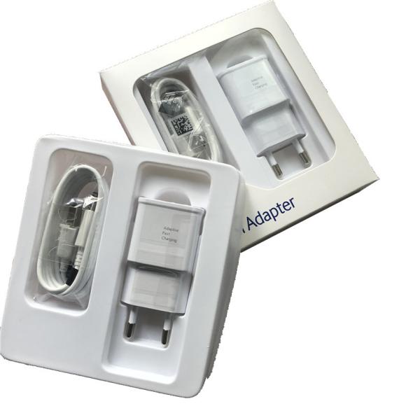  S6 Micro Usb Phone Wall Charger EU US Plug 9V 1.67A With 1.2m Cable