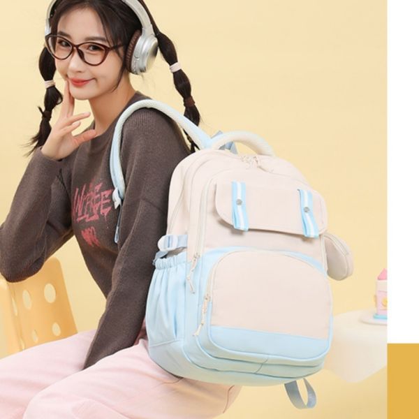 Colefa Wholesale 15.6 Inch Laptop Backpack Ins Style Korean Version Harajuku Campus Junior High School Students Trendy Backpack