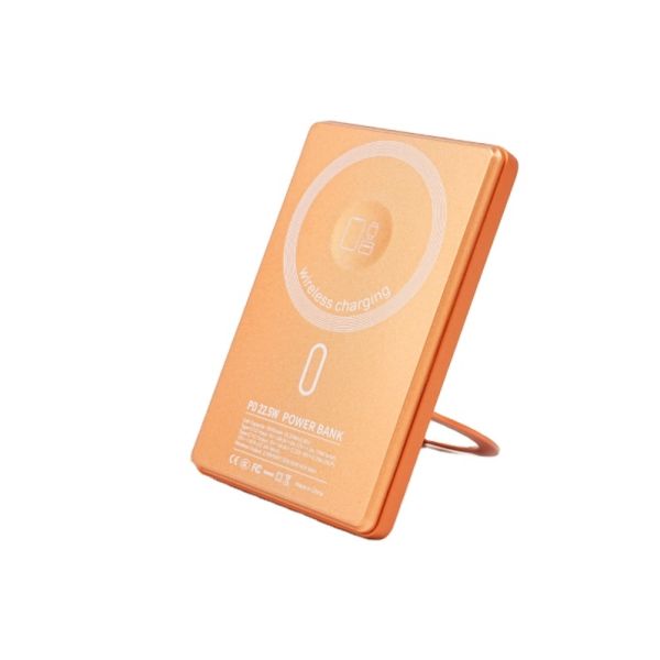 Type C Aluminum Alloy Wireless Magnetic Powerbank 5000mAh 22.5W With LED Screen