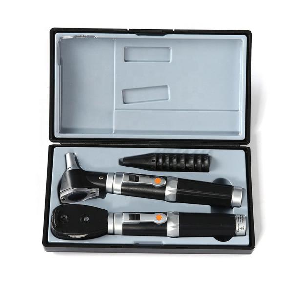 Medical Rechargeable Tongue Depressor Set Steel Diagnostic Otoscope Ent