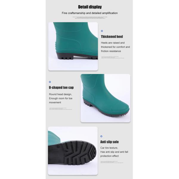 Стальные ботинки для дождя с высоким верхним покрытием баотоу с подставкой из стали, защитные ботинки для разбивания и пробивания, водонепроницаемые ботинки безопасности.