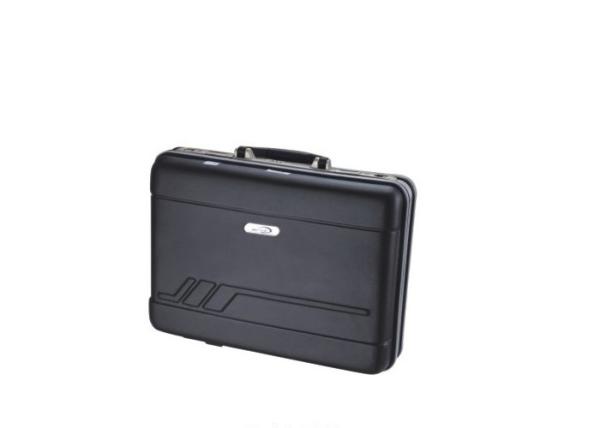 ABS Iron Frame Business Leather Bag For Man Popular With Silver Piping