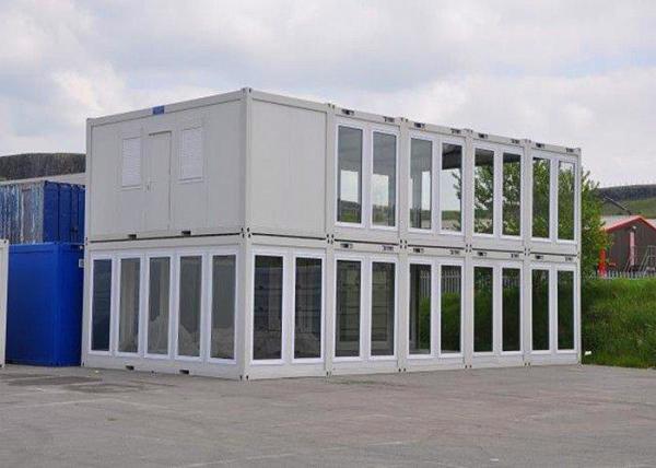 Colorful Steel Sheet Modular Container House , Tiny House Container Glass Walls / Doors