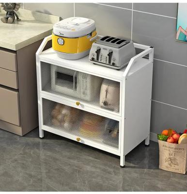 Knock Down Structure Modern Kitchen Cabinets Floor Movable RAL Color