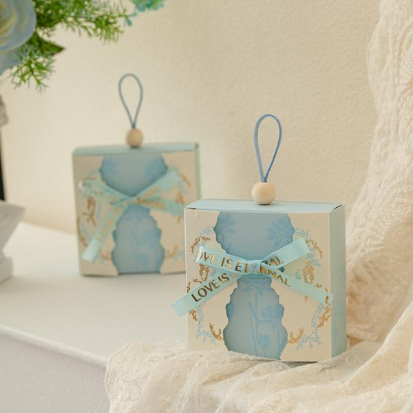 European Wedding Favor Box Floral Lace Hanging Candy Gift
