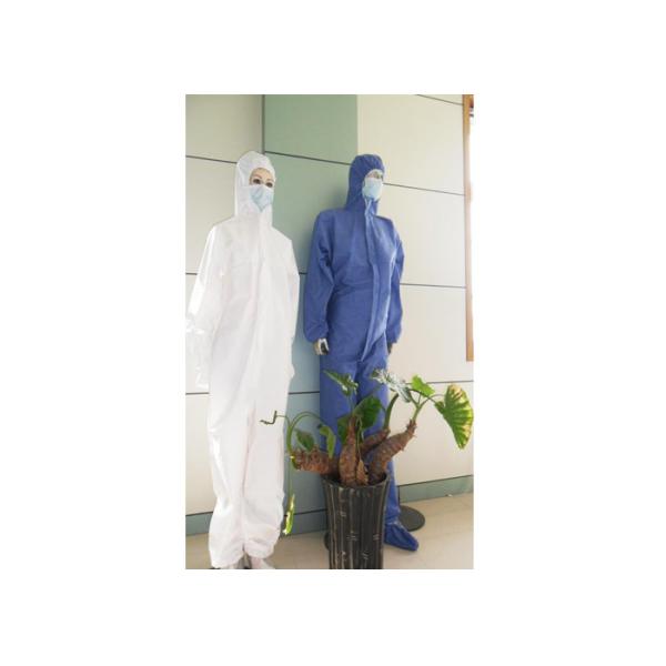 Blue Color Hospital Protective Clothing / Disposable Protective Suit Anti