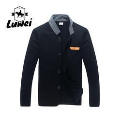 Utilidade Palto Abrigos De Hombre Edição Slim masculina Single Buckle Solid Color Long Sleeve Collar Jacket