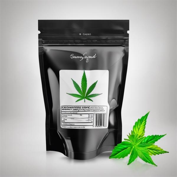 Customizable Black Weed Packaging Bags Plastic Ziplock Smell Proof Doypack 3.5g Aluminum Foil