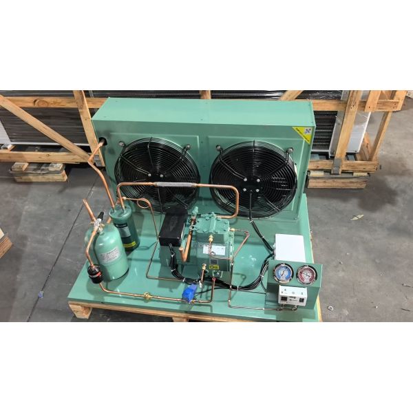 5HP Motor Evaporator Condenser Shell Tube Heat Exchanger Air Cooled Condenser Cooler for Refrigerator Cold Storage