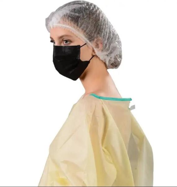 Disposable Medical Non Woven Strip Cap Bouffant Head Cover Hair Net Surgical Doctor Nurse Hat Round Mob Cap
