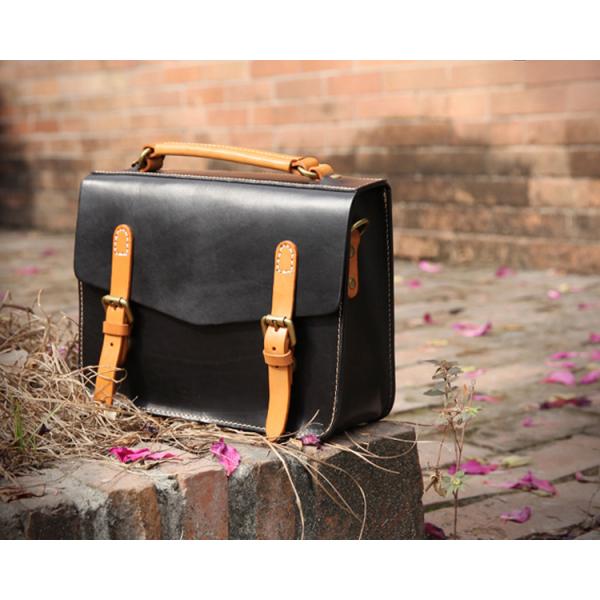 LH-62-3 Handmade Handbags Vintage Briefcase Genuine Leather Ladies Bags
