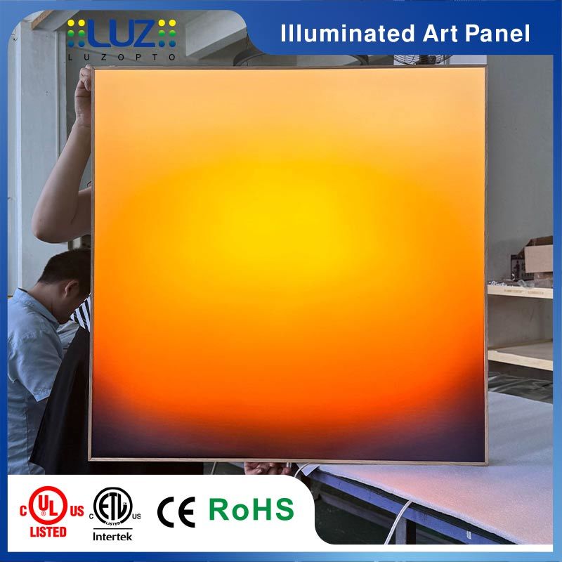 Sunset Horizon Ambient Wall Light – Smart Backlit Acrylic LED Panel