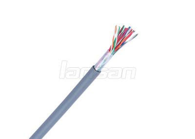 24 cabos de telefone Calibre de diâmetro de fios Cat3 avaliaram 12 pares com o revestimento de PVC ROHS aprovado