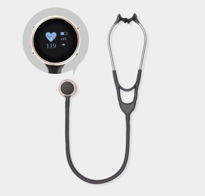 Estetoscópio digital de aço inoxidável médico equipamento médico inteligente
