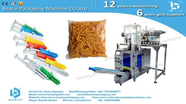 Plastic rings for curtains counting packaging machine